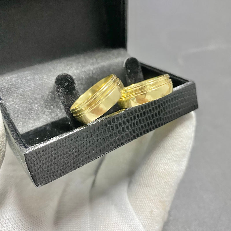 PAR DE ALIANÇAS MOD FRISO BORDA 8MM - WRDJOIAS