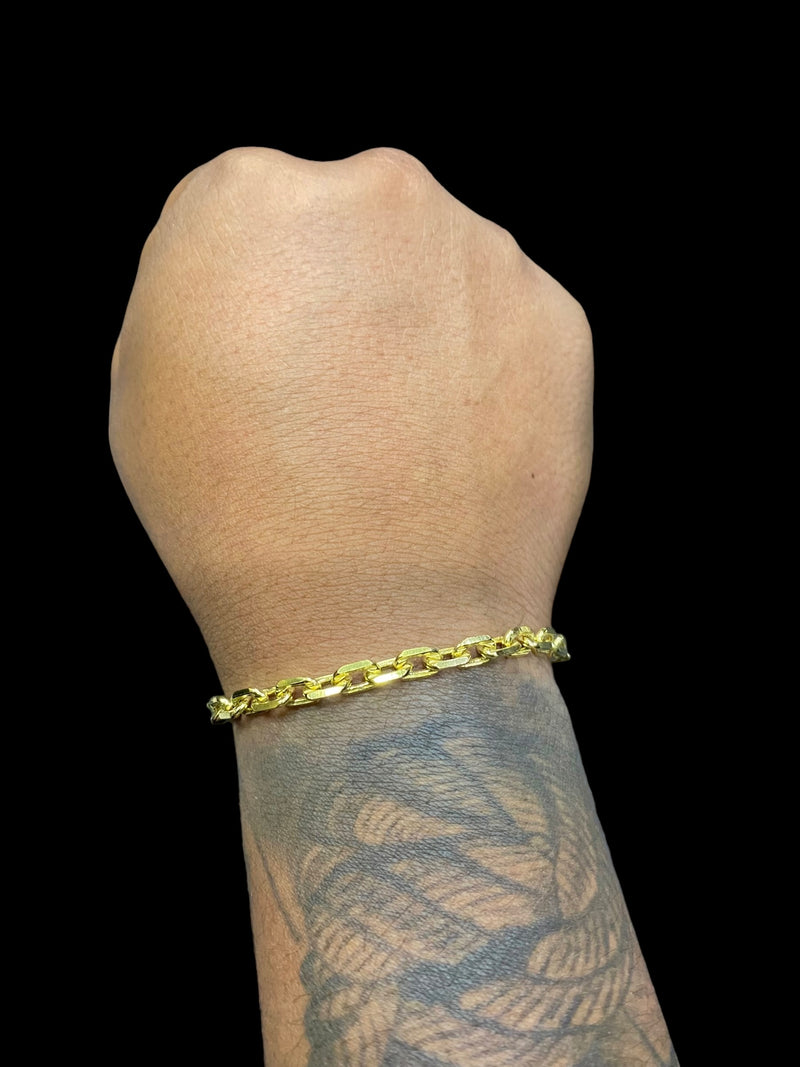 PULSEIRA CADEADO QUINA 5MM - WRDJOIAS