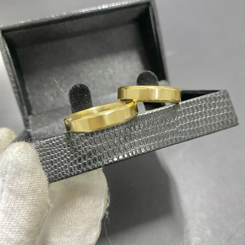 PAR DE ALIANÇAS MOD CHANFRADA 7MM - WRDJOIAS