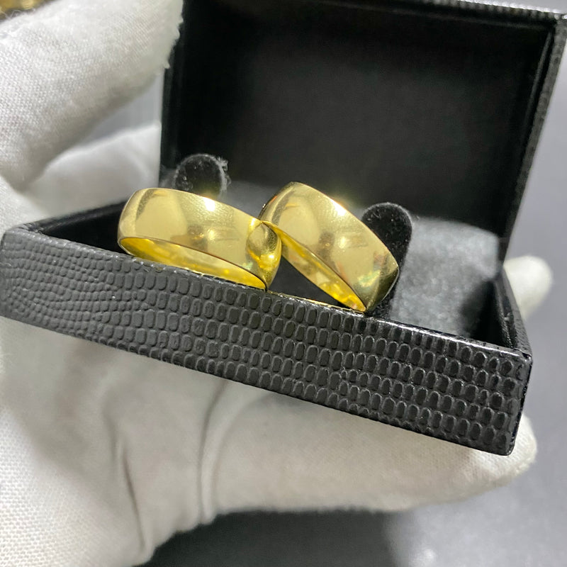 PAR DE ALIANÇAS MOD BOLEADO 8MM - WRDJOIAS