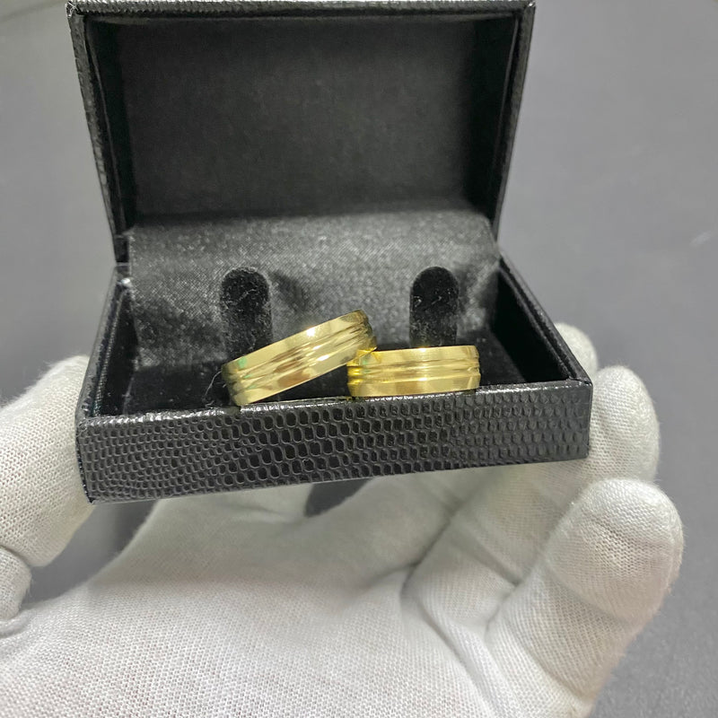 PAR DE ALIANÇAS MOD FRISADO 6MM - WRDJOIAS