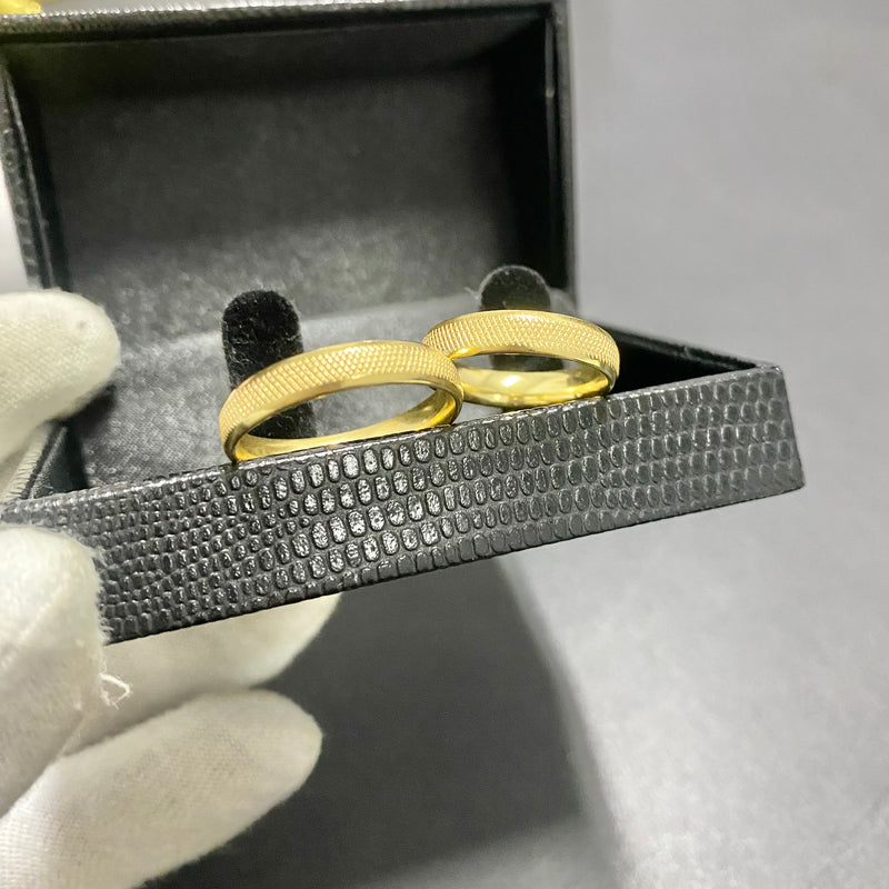 PAR DE ALIANÇAS MOD BORDADA BOLEADA 3MM - WRDJOIAS
