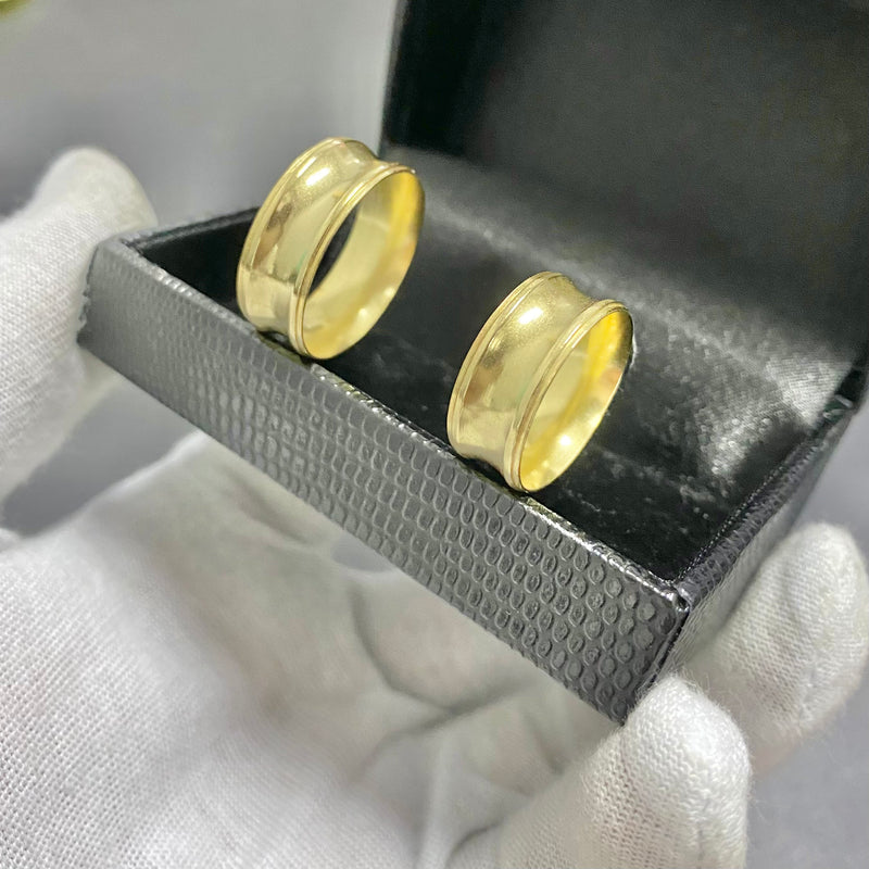 PAR DE ALIANÇAS MOD CÔNCAVA 8MM - WRDJOIAS