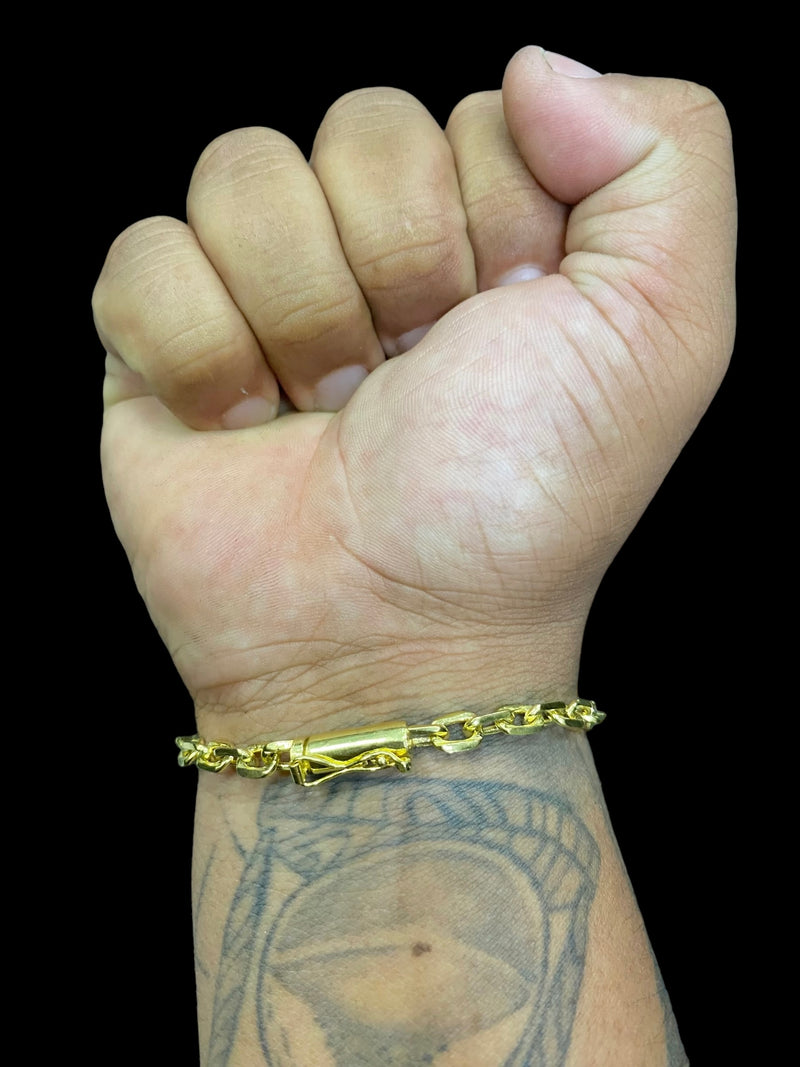 PULSEIRA CADEADO QUINA 5MM - WRDJOIAS