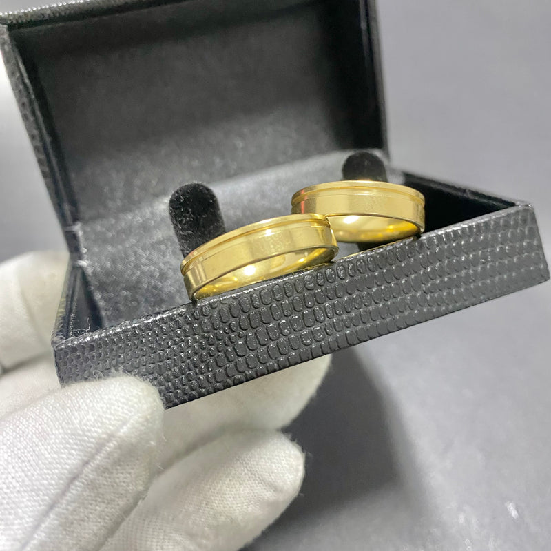 PAR DE ALIANÇAS MOD FRISO ONE 4MM - WRDJOIAS
