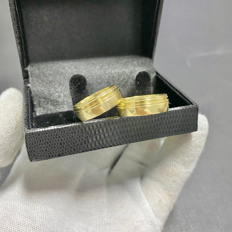 PAR DE ALIANÇAS MOD FRISO BORDA 8MM - WRDJOIAS