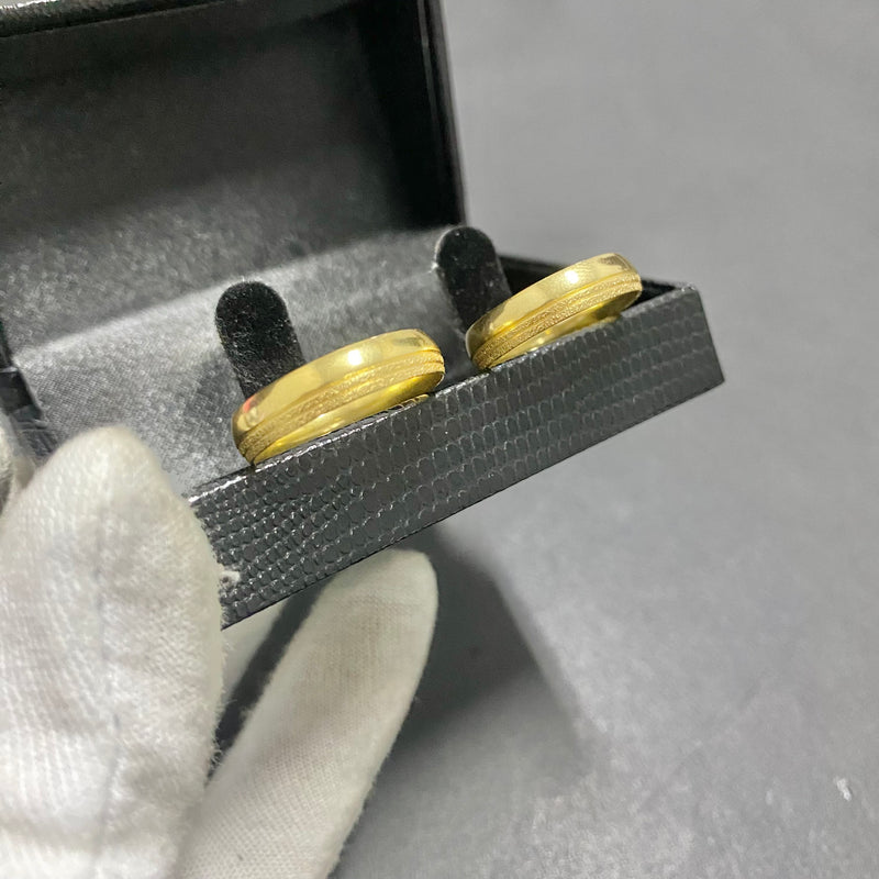 PAR DE ALIANÇAS MOD BOLEDA FRISO DUPLO 4MM - WRDJOIAS