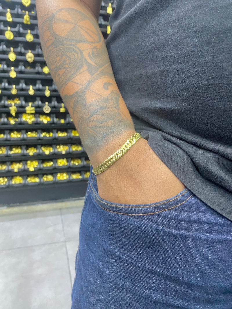 PULSEIRA GRUMET LAMINADA 6MM - WRDJOIAS