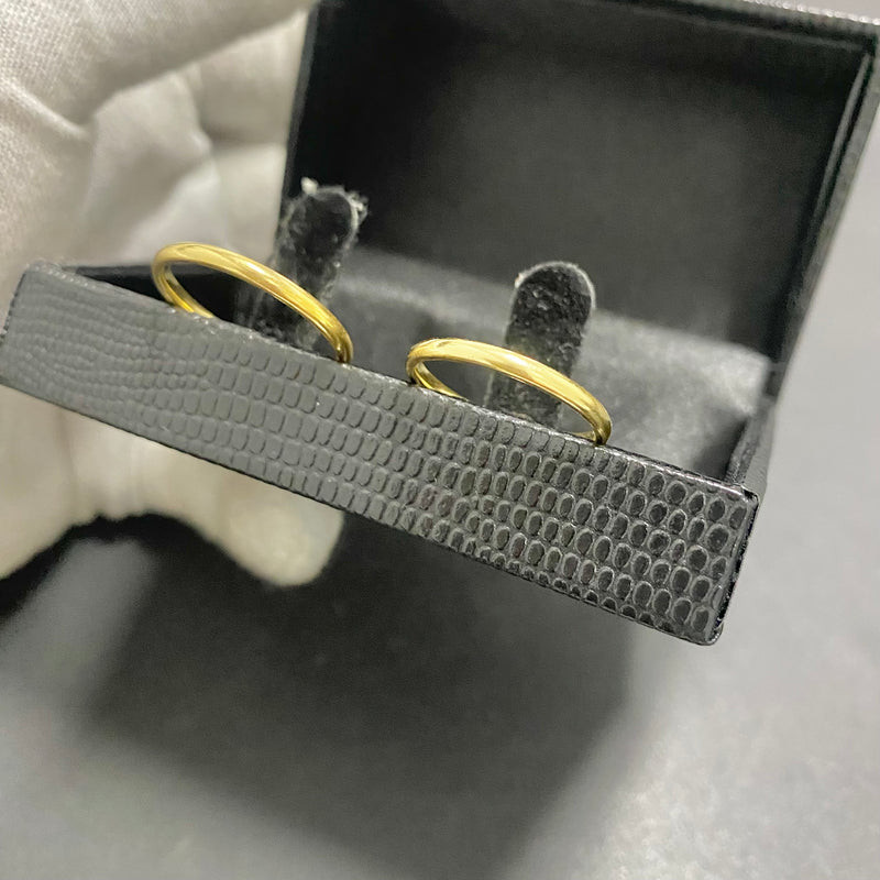 PAR DE ALIANÇAS MOD BOLEADA 1MM - WRDJOIAS
