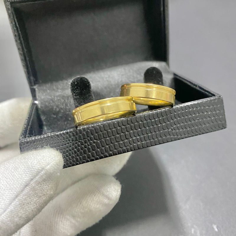 PAR DE ALIANÇAS MOD FRISO ONE 4MM - WRDJOIAS