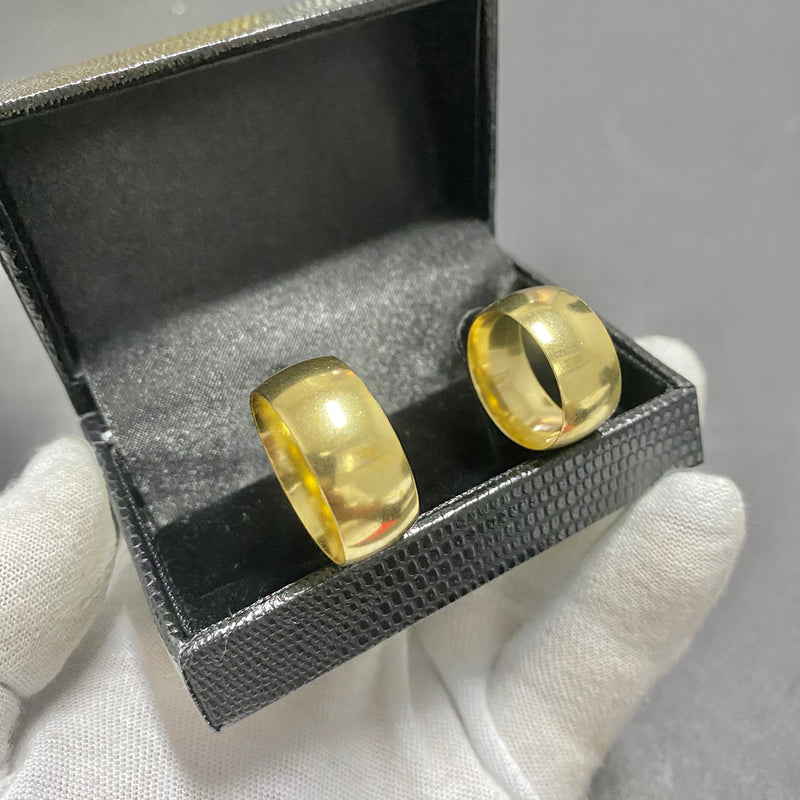 PAR DE ALIANÇAS MOD ABAULADA BOLEADA 10MM - WRDJOIAS