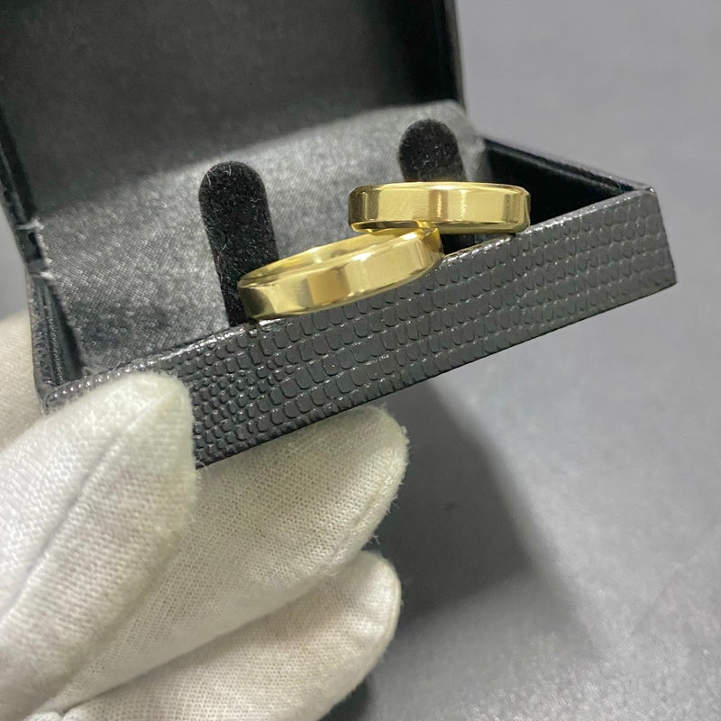 PAR DE ALIANÇAS MOD CHANFRADA 7MM - WRDJOIAS