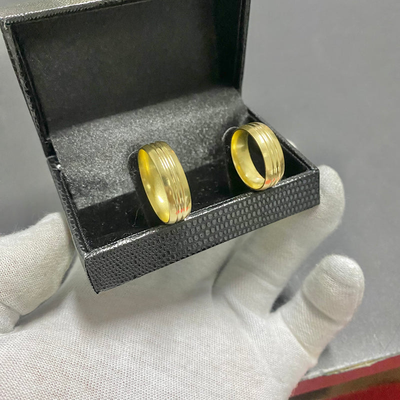 PAR DE ALIANÇAS MOD FRISADO 6MM - WRDJOIAS