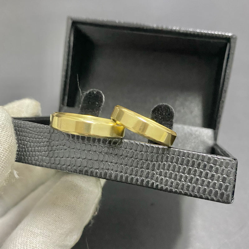 PAR DE ALIANÇAS MOD CHANFRADA 7MM - WRDJOIAS