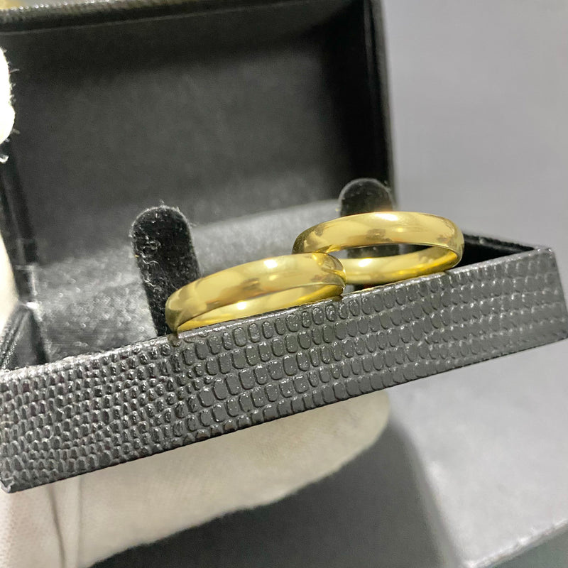 PAR DE ALIANÇAS MOD BOLEADO 4MM - WRDJOIAS