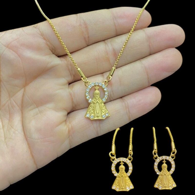 ESCAPULÁRIO - NOSSA SENHORA CRAVEJADO 70 CM