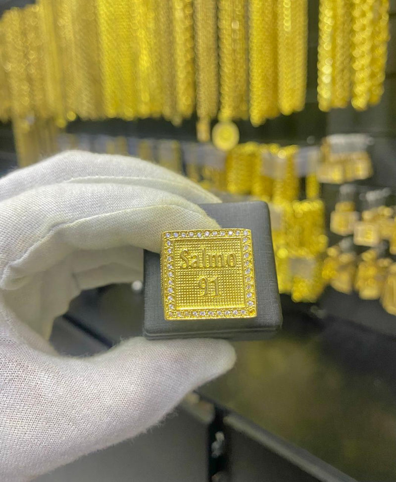 ANEL PERSONALIZADO SALMO 91 CRAVEJADO