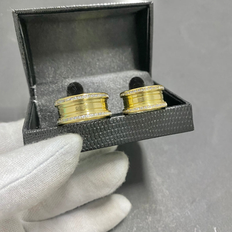 PAR DE ALIANÇAS MOD BULGARIA 10MM CRAVEJADA - WRDJOIAS