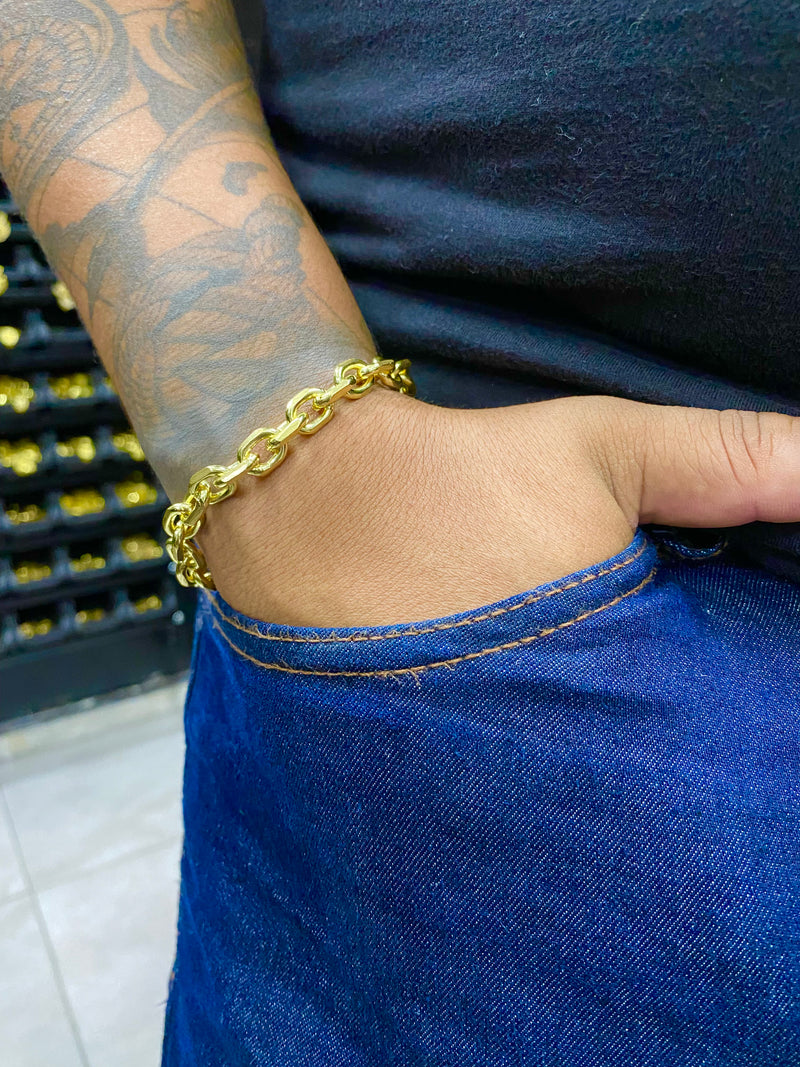 PULSEIRA ELO CADEADO 10MM - WRDJOIAS