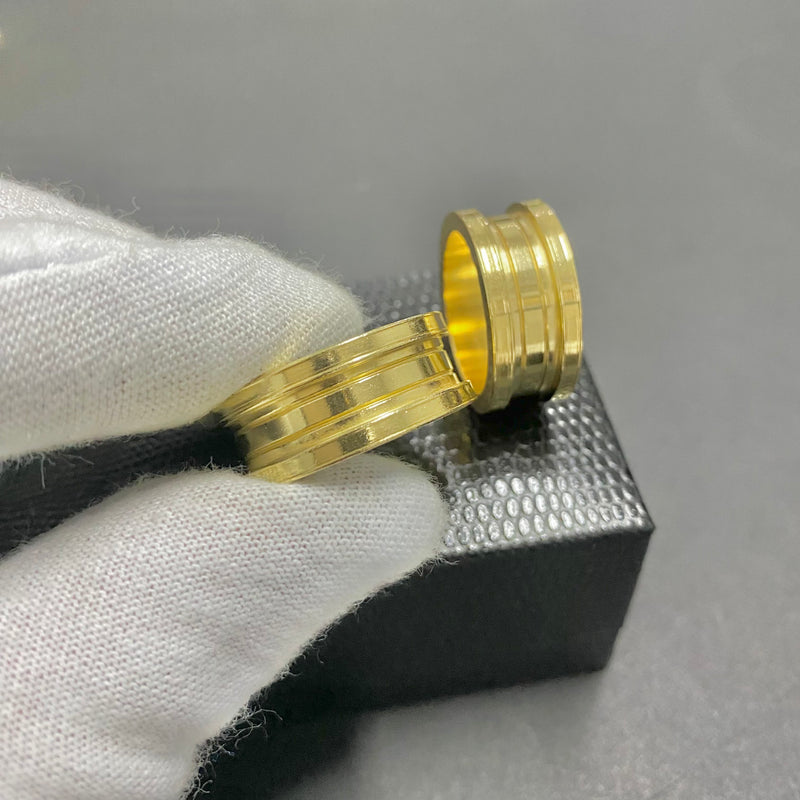 PAR DE ALIANÇAS MOD BULGARI 02 FRISOS 10MM - WRDJOIAS