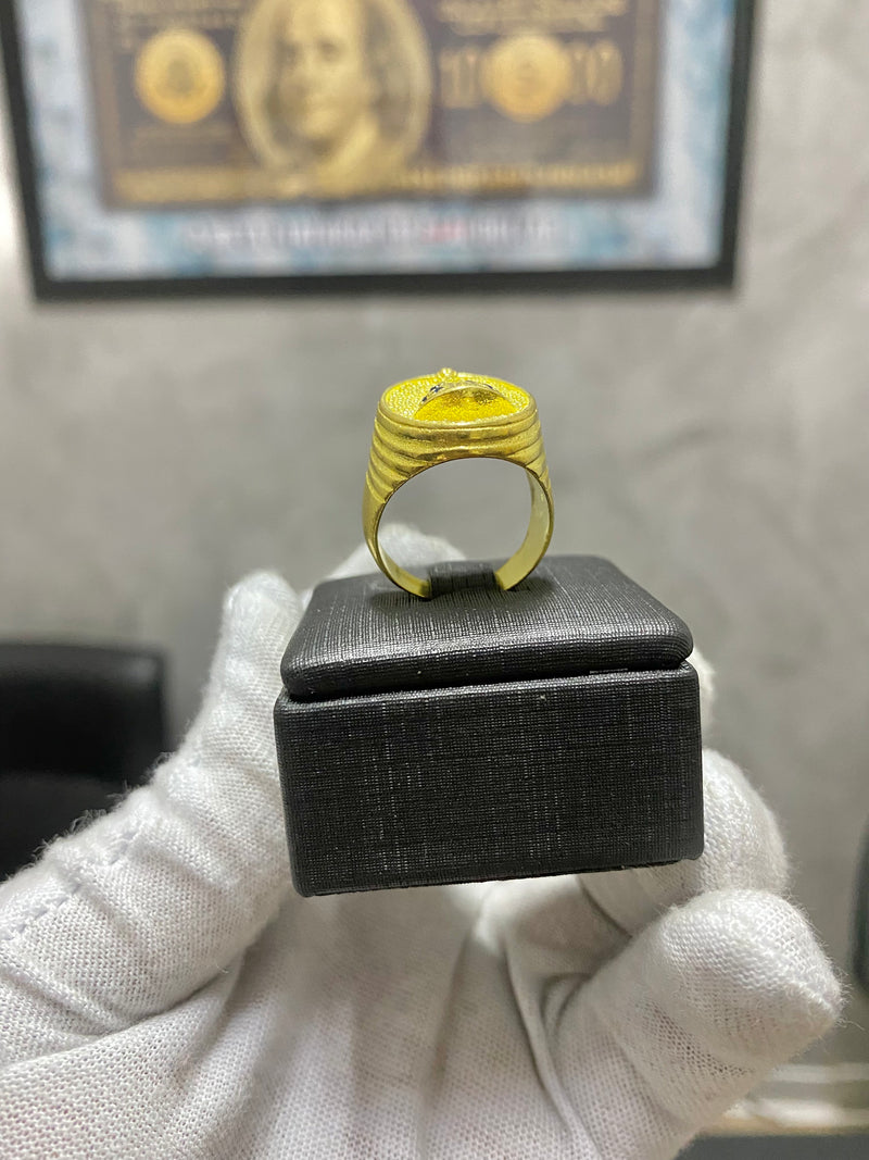 ANEL OVAL NOSSA SENHORA CRAVEJADO - WRDJOIAS