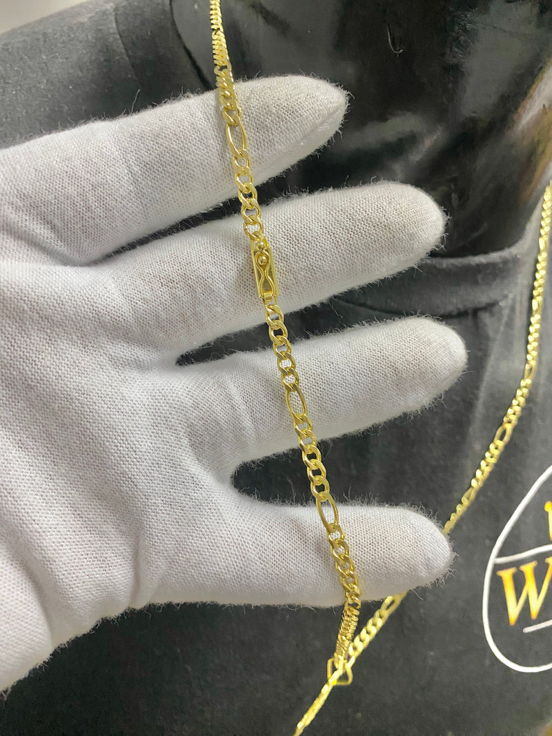 CORRENTE ELO 3x1 3MM C/PING CRUCIFIXO - WRDJOIAS