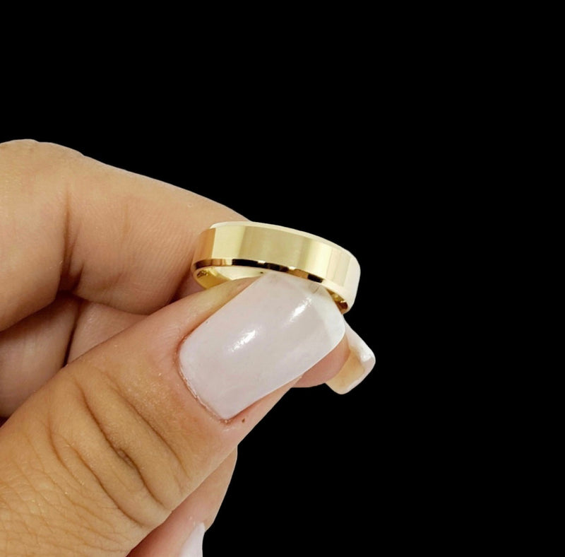 PAR DE ALIANÇAS MOD CHANFRADA POLIDA 6MM - WRDJOIAS
