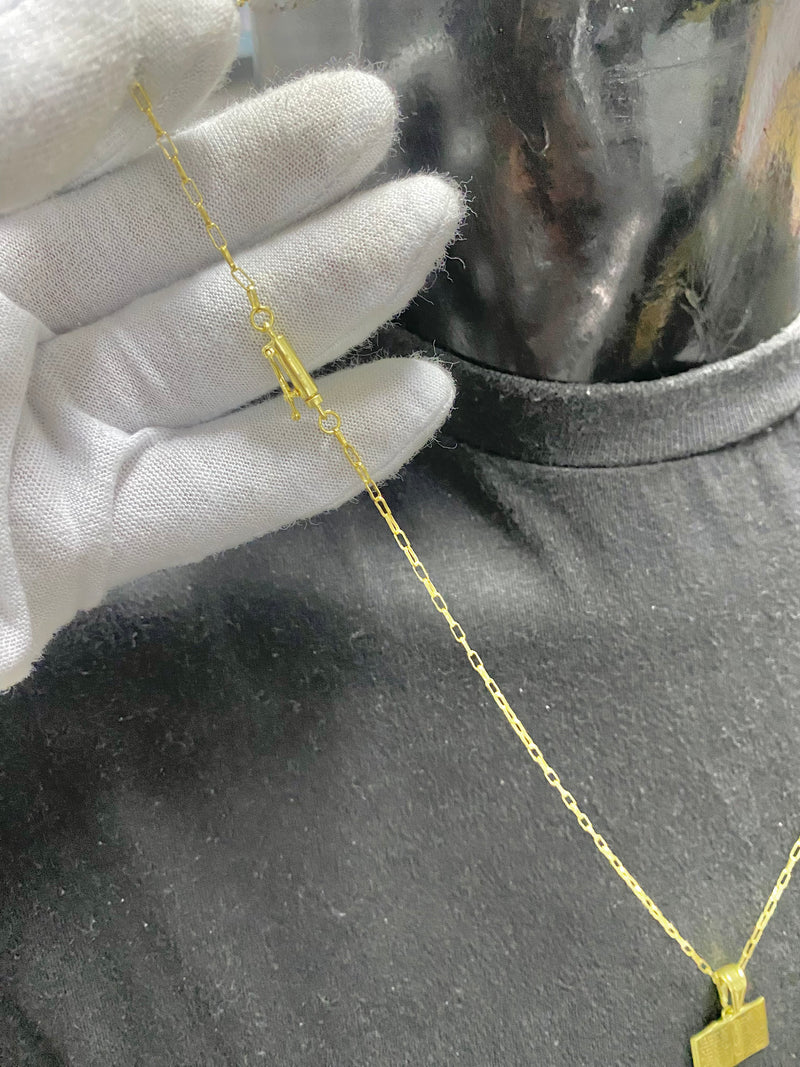 CORRENTE ELO TIJOLINHO 2MM C/PING BÍBLIA - WRDJOIAS