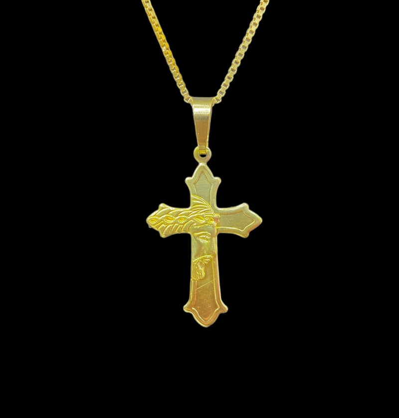 PINGENTE CRUZ COM JESUS DENTRO - WRDJOIAS