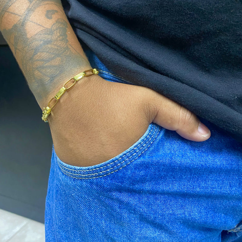 PULSEIRA ELO TIJOLINHO 7MM - WRDJOIAS