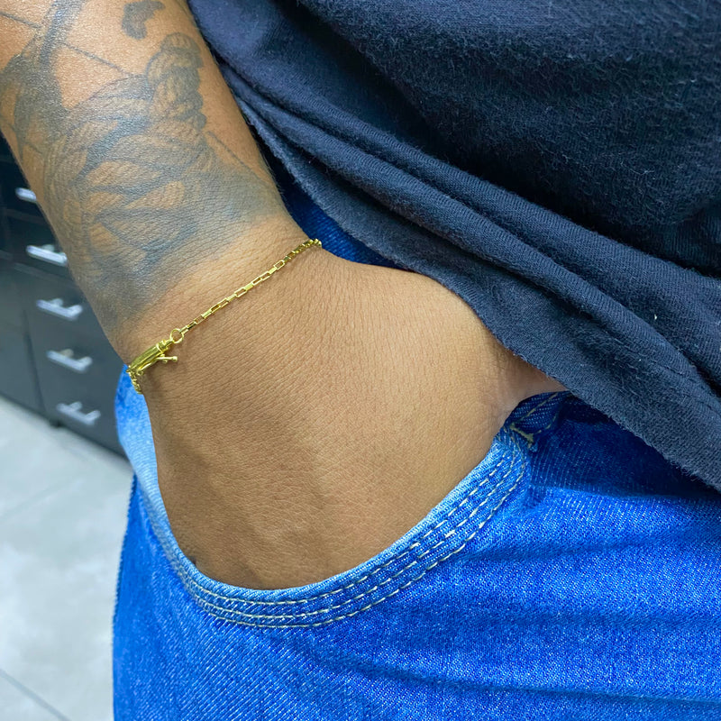 PULSEIRA ELO TIJOLINHO 1MM - WRDJOIAS