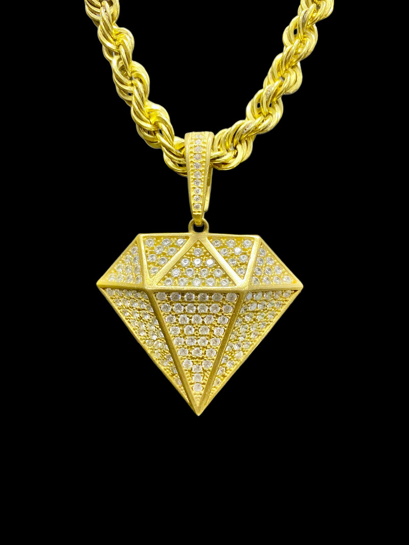 PINGENTE DIAMANTE CRAVEJADO - WRDJOIAS