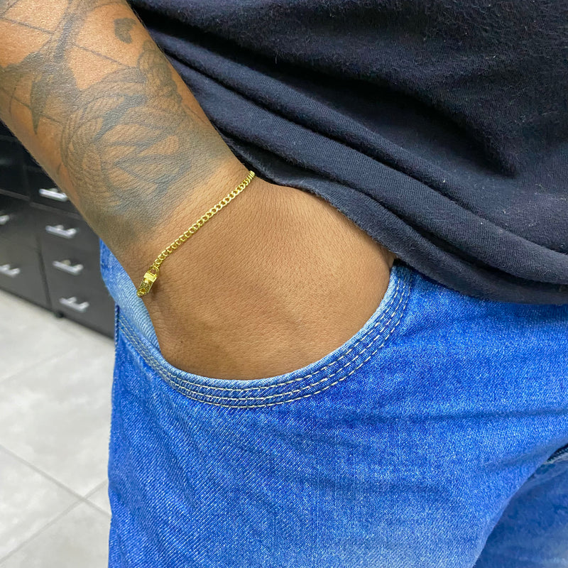 PULSEIRA ELO PITBULL 2MM - WRDJOIAS