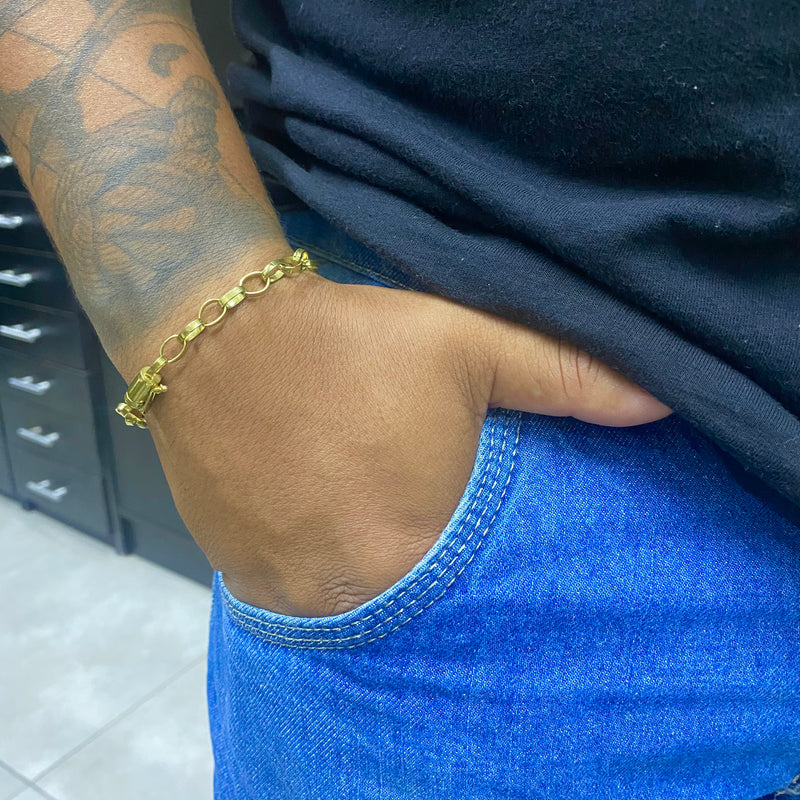 PULSEIRA ELO TIJOLINHO 5MM - WRDJOIAS