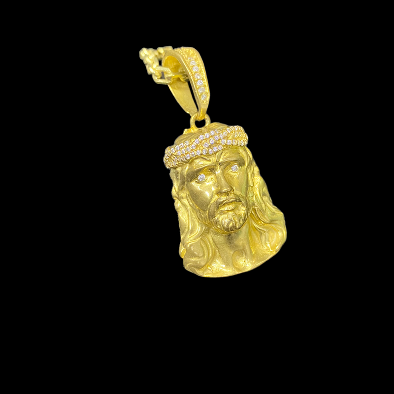PINGENTE ROSTO DE CRISTO CRAVEJADO - WRDJOIAS