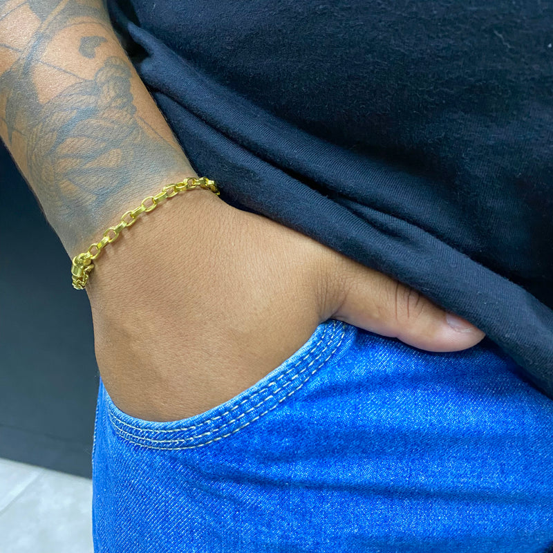 PULSEIRA ELO TIJOLINHO 3MM - WRDJOIAS